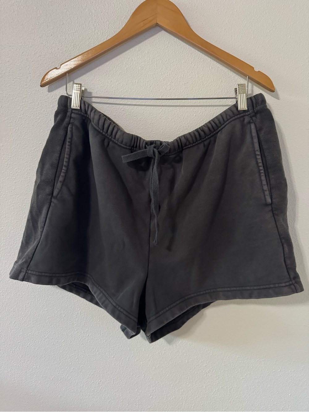 Aerie French Terry Sweat Shorts Loungewear Gray Pockets Drawstring-XXL - Picture 1 of 7